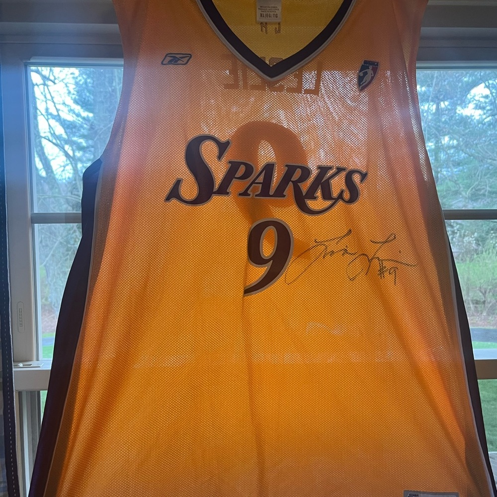 Vintage 90s Reebok Lisa Leslie LA Sparks Signed Autograph Jersey 💛💜
